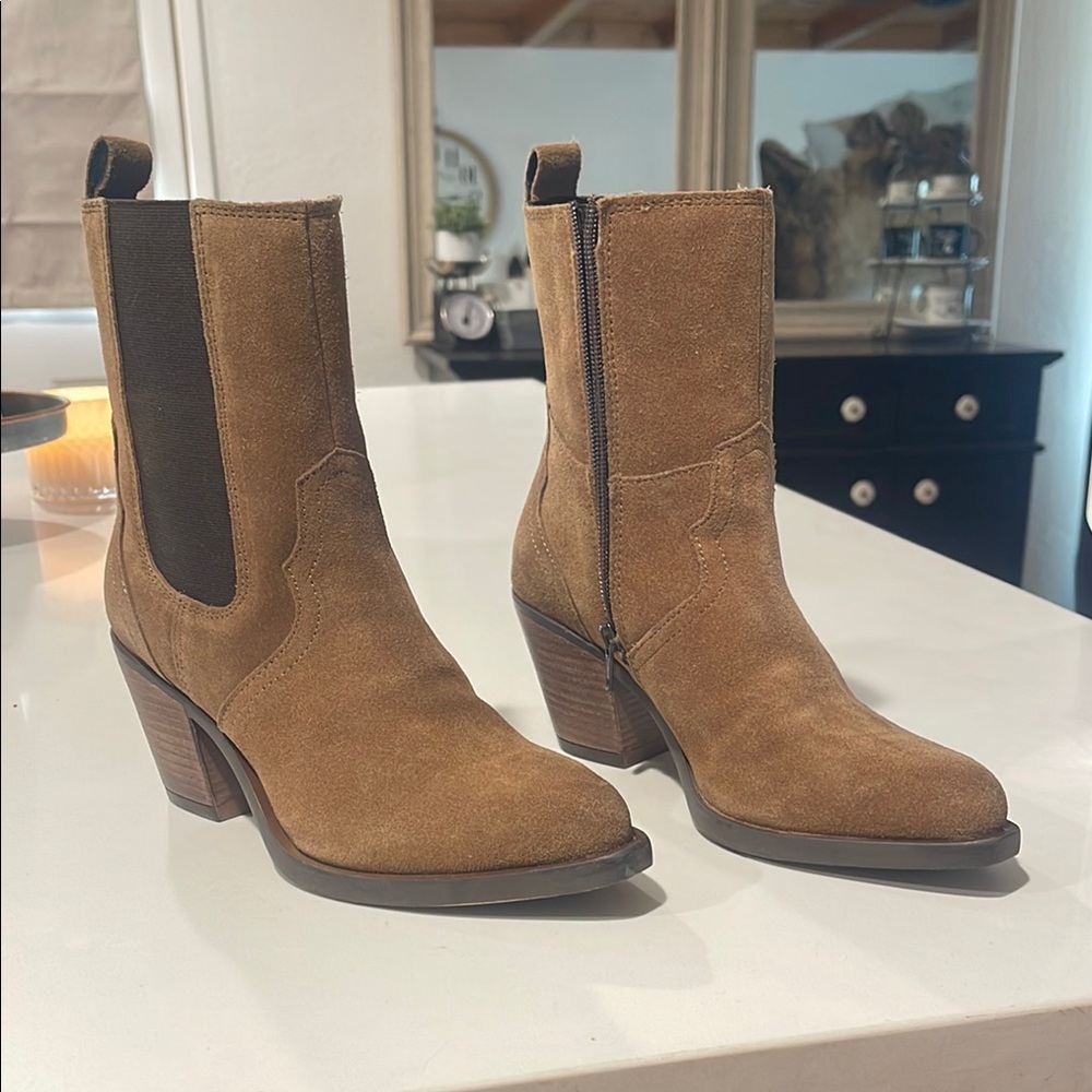 Tan Suede Ankle Boots